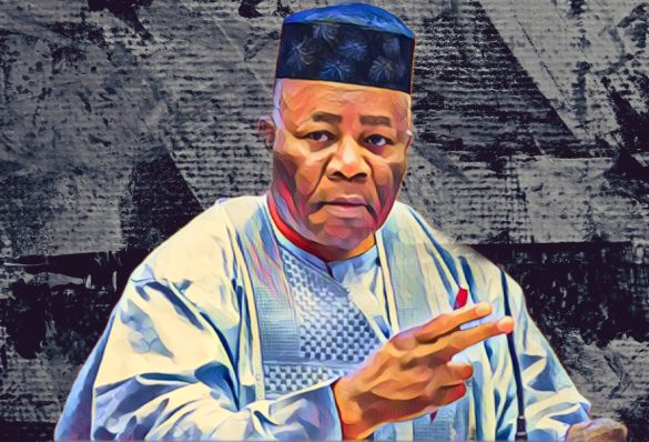 Senate President Godswill Akpabio addresses allegations during Senate plenary.